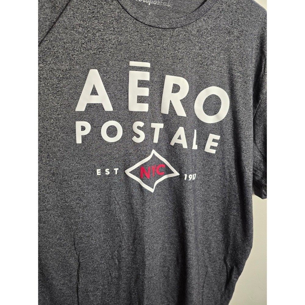 AEROPOSTALE Graphic T-Shirt Short Sleeve Casual Top‎ Heather Gray Size 2X